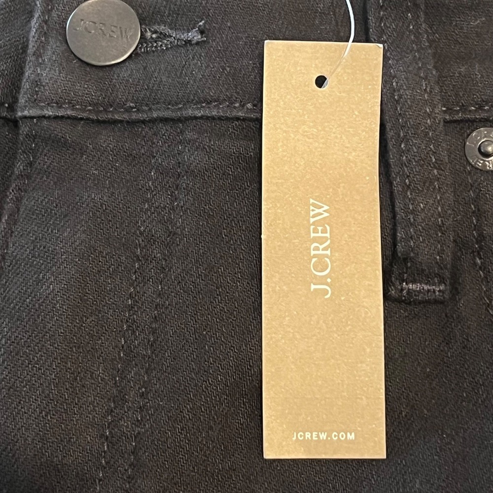 NWT J Crew 96 Low Rise Denim Trouser Jeans Womens 32T Black Wide Leg - Picture 4 of 9